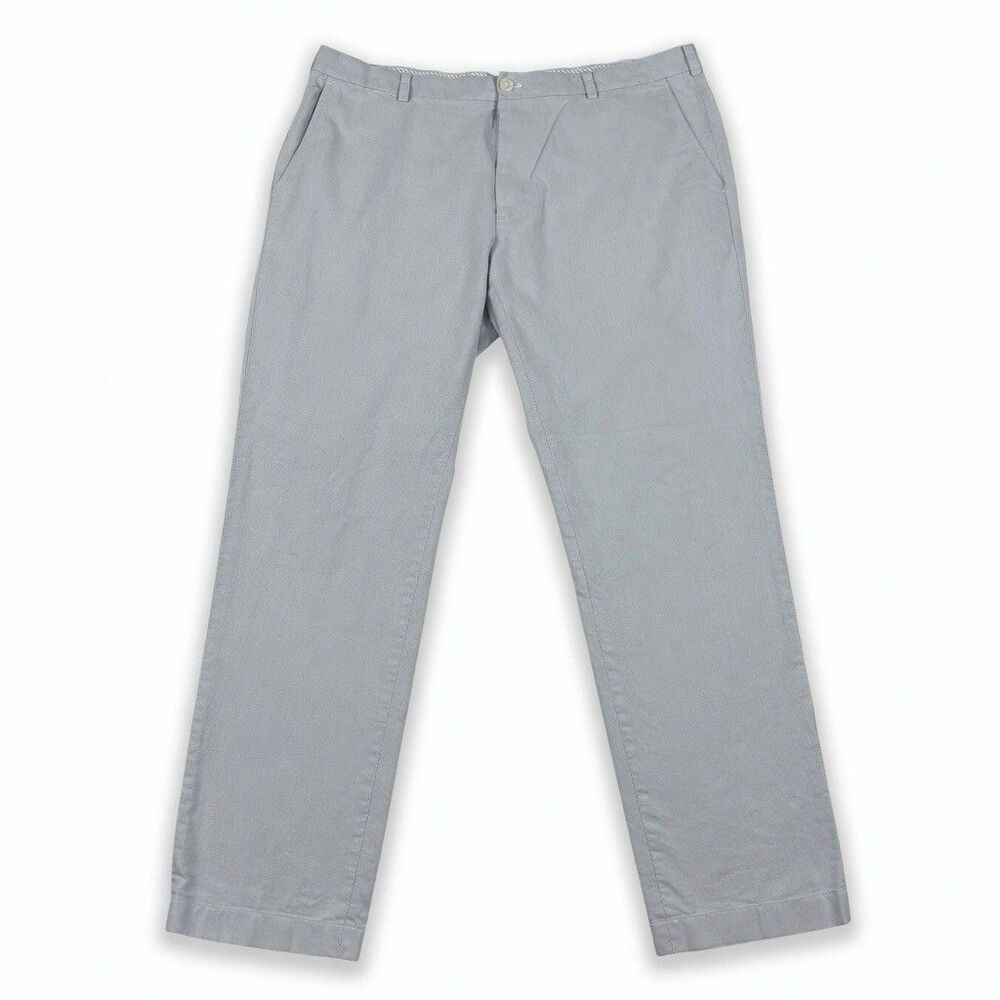 Brooks Brothers Chino Clark Pants W40 L32 100% Cotton Light Blue And Gray Lot 2 - Picture 9 of 16